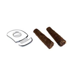 Cortador de Cigarros Portátil de Fibra de Carbono de 40x50 mm con Logotipo Personalizado Láser, Hoja de Acero Inoxidable, Diseño Clásico para Viajes al Aire Libre - Product Image 1