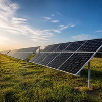 Panneau solaire bifacial TOPCon 590W, type N, IP68, module PV double vitrage, vente en gros directe d'usine pour montage au sol et toitures commerciales