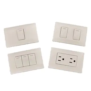 AH Series Ivory Light Switch Usa Italy Standard PC Wall Light Electrical Sockets And Switches