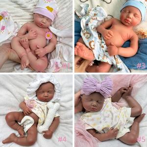 Weiche 20-Zoll Ganzkörper-Silikon Reborn-Puppen, Künstlerbemalt, Lebensechtes Neugeborenes Baby LouLou mit Offenem Mund, Geschenk für Mädchen & Jungen - Product Image 2