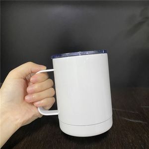 แก้วกาแฟสแตนเลสสุญญากาศสองชั้น ขนาด 10 ออนซ์ 12 ออนซ์ สีขาว สำหรับงานซับลิเมชั่น ป้องกันการหก เป็นมิตรกับสิ่งแวดล้อม - Product Image 2