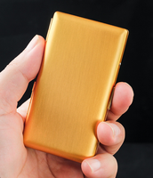 CANNA Étui à cigarettes en métal moderne personnalisé avec logo, étui à tabac portable mince, anti-pression, anti-humidité, 20 accessoires