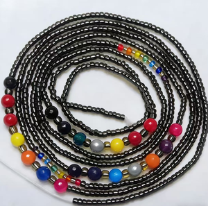 Chaîne de taille africaine en coton avec 7 pierres chakras et cristaux, bijoux de corps pour femme, grande taille, collection été - Product Image 6