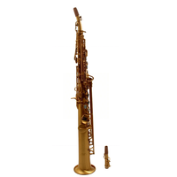 Eastern Music Brand Factory Direct Gold Lacquer Matte Finish Brass Body Rust Resistant Bakelite Head Bb Straight Saxophone
