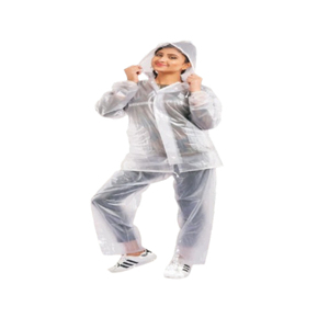 Traje de Lluvia Unisex Sharkk Follow Me, Impermeable de PVC con Capucha, Ligero y Duradero, para Viajes - Product Image 3