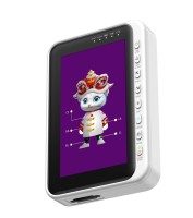 Électrocardiographe vétérinaire portable 12 pistes avec écran tactile 7 pouces, affichage simultané, commutation intelligente des pistes et rapports USB PNG
