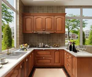 Colección de Gabinetes de Cocina Modulares Modernos de Madera Maciza de Diseño Personalizado - Product Image 1