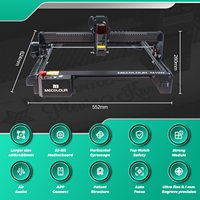 Graveur laser à diode M10W Pro, puissance de sortie 10W, protection des yeux, mise au point fixe, machine de gravure et de découpe CNC pour bois/MDF/pierre, nouveau