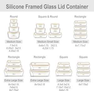 High Borosilicate Glass BPA Free Food <b>Container</b> with Tempered Glass <b>Plastic</b> Vent <b>Lid</b> 2 Compartments Stackable Modern Design - Product Image 3