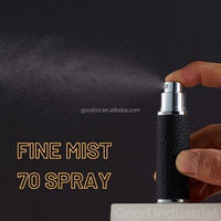Mini flacon pulvérisateur de parfum portable en verre, vide, rechargeable, avec pompe, estampage à chaud, 5 ml, diffuseur rectangulaire