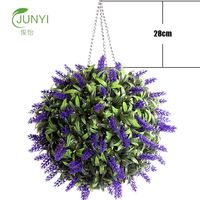 Bola rumput bola buatan taman, bola topiary lavender untuk dekorasi rumah pesta pernikahan