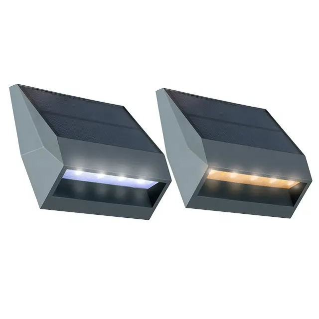 LED solar wall light two-color waterproof outdoor lamp lighting garden