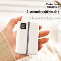 Pemanas Tangan Mini Portabel Bahan ABS dengan Pemisah Magnetik, Lampu, 2-in-1, Baterai Li-Polymer 6000mAh 15W Qi Wireless