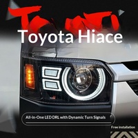 Kit de modernisation de phares pour HiAce 2005-2018 avec lentilles de projecteur LED de style Defender, clignotants séquentiels, 24V 55W
