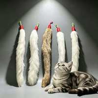 Bâton de chatouillage interactif pour chat avec plume de 25 cm, jouet pour chatons, accessoires pour animaux de compagnie