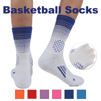 Chaussettes de sport unisexes légères et amortissantes en coton extensible de qualité supérieure avec logo personnalisé en relief pour le basketball et le fitness quotidien