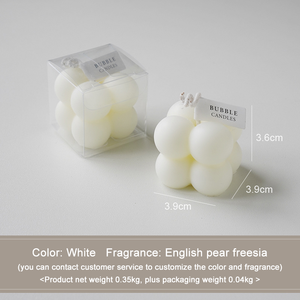 Fragranza personalizzata per la casa di soia cera dolce profumo caramella Mini piccola bolla cubo candela creativa candele profumate per il regalo - Product Image 5