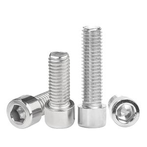 50pcs/bag 304 Stainless Steel Hex <b>Socket</b> Head Machine Screw M1.6-M8 Metric System Cheese Head Cap Screw for Various Sizes - Product Image 2