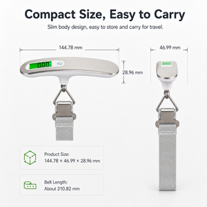 Báscula Digital Portátil para Equipaje, con Pantalla LCD, de Bolsillo, para Viajes, con Capacidad de 50 kg, para Maletas de Aeropuerto - Product Image 3