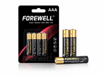 FOREWELL LR03 AAA 1.5V Baterai Alkaline Empat Kartrid 1150mAh Daya Tahan Lama Bebas Merkuri untuk Mainan Remote Alat Listrik