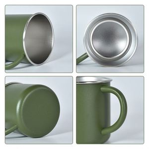 Vaso de Acero Inoxidable 304 de Alta Calidad con Logotipo Personalizado, de Una Sola Capa, Portátil, para Oficina, Hogar, Ocio, con Asa - Product Image 5