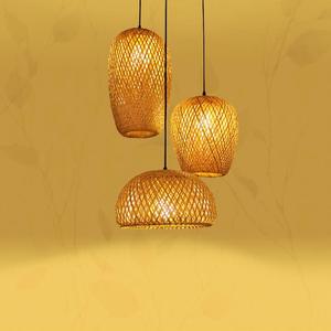 <span class=keywords><strong>Abat</strong></span>-<span class=keywords><strong>jour</strong></span> en bambou et rotin ondulé, 1 pièce, lampe suspendue au <span class=keywords><strong>plafond</strong></span>, luminaire décoratif d'intérieur, nouveau modèle - Product Image 4