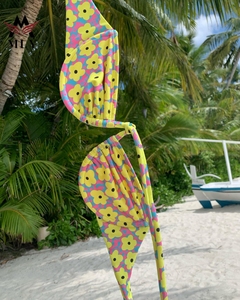 Maillots de bain et vêtements de plage Tissu imprimé avec motif Mode Maillot de bain Sexy Bikini Femmes Maillot de bain - Product Image 3