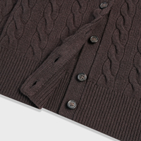 Cardigan en laine 100% pour femme, style Old Money, luxe discret, col rond, tricot torsadé vintage, idéal pour la superposition