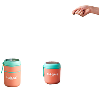 Boîte à lunch isotherme portable en acier inoxydable de 530 ml et 710 ml, sans BPA, à double compartiment empilable, étanche, avec cuillère, pour enfants