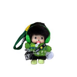 Porte-clés en peluche Mengqiqi - Accessoire de sac à main avec tenue mignonne interchangeable multi-style, peluche lumineuse avec appareil photo Munchi - Product Image 1