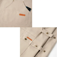 Tablier de travail noir imperméable pour infirmière, esthéticienne, coiffeur, cuisinier, coiffeur, noir, à bretelles