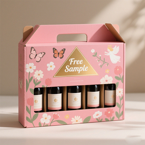 Bán buôn sáu gói chai rượu vang bao bì vận chuyển đồ uống tái chế tàu sân bay sóng carton bia Matt cán UV lớp phủ - Product Image 2