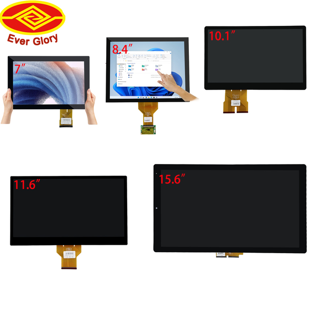 Custom 7 10 Inch Panel Mount Vandal Proof Touch Screen Wet Touch Pcap Display I2c Interface Outdoor HMI Capacitive Touch Screen