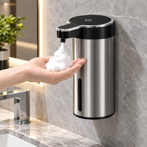 Distributeur de savon liquide automatique intelligent en acier inoxydable 304, sans contact, à fixation murale, pompe à mousse - Product Image 1