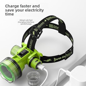 Linterna Frontal de Buceo de Alta Potencia, Nueva, Resistente al Agua, con LED de Larga Duración, Modelo TD-Q903, Integrada - Product Image 3