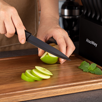 Ensemble de couteaux de cuisine polyvalent de 14 pièces de haute qualité Kit de couteaux à steak ensemble d'outils de cuisine avec porte-couteau
