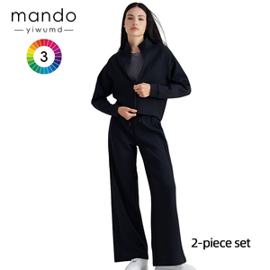Ensemble <span class=keywords><strong>veste</strong></span> et pantalon pour <span class=keywords><strong>femme</strong></span>, respirant et chaud, avec poche zippée, vêtements de <span class=keywords><strong>sport</strong></span> décontractés - Product Image 3