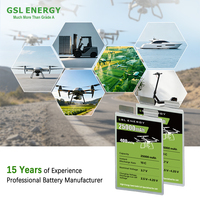 Batterie GSL ENERGY 25000mAh pour drone, cellule de batterie au lithium-ion à semi-conducteurs 400Wh/kg, 3.7V 10C, pour projet de batterie de drone