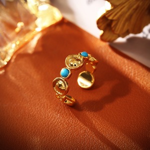 Bague en cuivre plaqué or avec perle, style européen exotique, haut de gamme, tendance, ouverte, pour mariage, exquise, fabrication soignée - Product Image 4