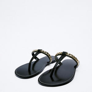 Sandalias Planas de Playa con Tira en el Dedo del Pie para Mujer, Tallas Grandes, Estilo Vacacional, Forro de Cuero, Tallas 41-43 - Product Image 3