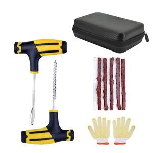 Bike Tire Repair Kit – Emergency Puncture Plug Tools for Tyre, Includes Tire Strips, Glue, Stirring Tool – <b>Quick</b> Patch for Road, - Product Image 1