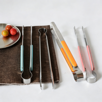 Pinces de service longues en acier inoxydable multicolores pour barbecue coréen, idéales pour buffet, salades, restaurant et cuisine domestique