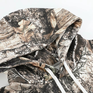 Felpa con Cappuccio Helobro Personalizzata con Stampa Digitale Camouflage Real Tree, 100% Cotone Pesante per Caccia, Pullover per <span class=keywords><strong>Uomo</strong></span> - Product Image 2