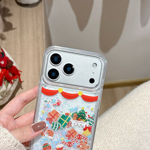 <span class=keywords><strong>Coque</strong></span> de Noël à paillettes liquides et séquins pour <span class=keywords><strong>iPhone</strong></span> 17 16 15 14 13 12 <span class=keywords><strong>11</strong></span> Pro Max avec Père Noël coulissant – Cadeau de Noël - Product Image 3