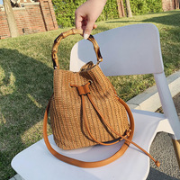 Sac fourre-tout en paille décontracté pour femmes et filles, idéal pour la plage et la vie quotidienne