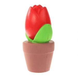Pelota Antiestrés con Forma de Tulipán en Maceta con Logotipo Personalizado, Juguetes Antiestrés de Tulipán para Promoción Empresarial - Product Image 4