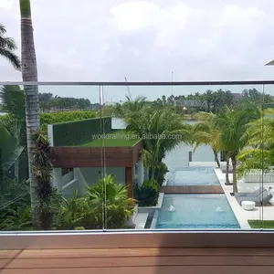 Ringhiera di <span class=keywords><strong>Sicurezza</strong></span> Moderna YL <span class=keywords><strong>in</strong></span> Alluminio e Vetro con Profilo a U e Finitura Satinata/Specchiata per Ville, Centri Commerciali, Uso Interno/Esterno - Product Image 4