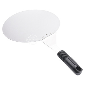Stainless Steel Pizza Spatula 10 Inch Round With Non Slip Handle For Cake And Pizza Transfer - Product Image 1