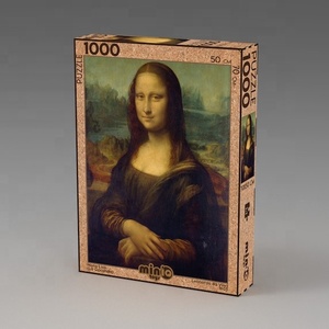 Puzzle en bois noir <span class=keywords><strong>de</strong></span> haute qualité avec boîte en MDF Puzzle en bois découpé au laser <span class=keywords><strong>de</strong></span> forme unique Vase Van Gogh <span class=keywords><strong>Nuit</strong></span> étoilée - Product Image 3