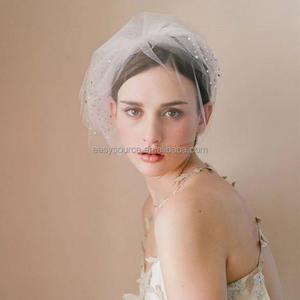 JD04 मोहनेवाला पर्दा वेडिंग दुल्हन Bircage Rhinestones के साथ पर्दा - Product Image 4